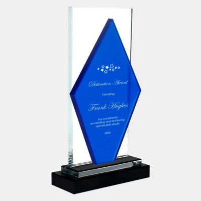 Blue Diamond Award with Black Base