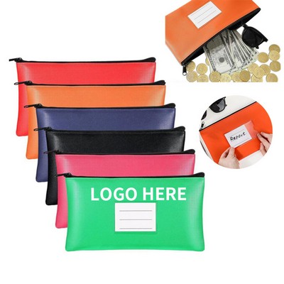 Secure Cash and Deposit Pouches with Zipper