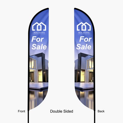 9' Feather Convex Flag Double Sided