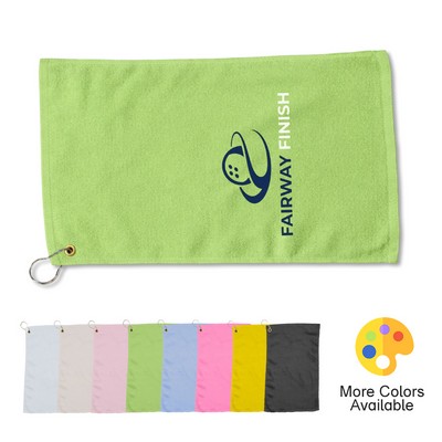 Dual-Texture Hemmed Velour Fingertip Towel