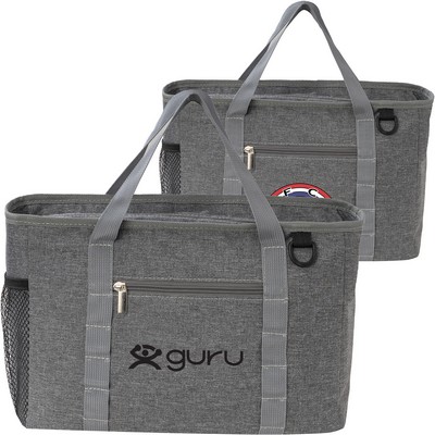 Heather Lite Insulated Lunch Bag with Zipper Pockets